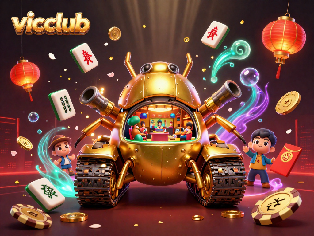Experience thrilling multiplayer action at vicclub with a vibrant casino scene featuring interactive games.