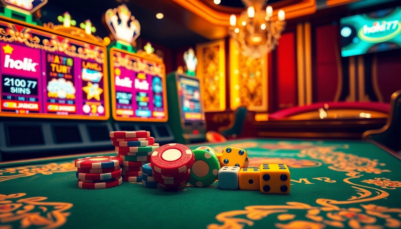 Play slots and win big at Hoki77 with vibrant casino visuals and engaging gameplay.
