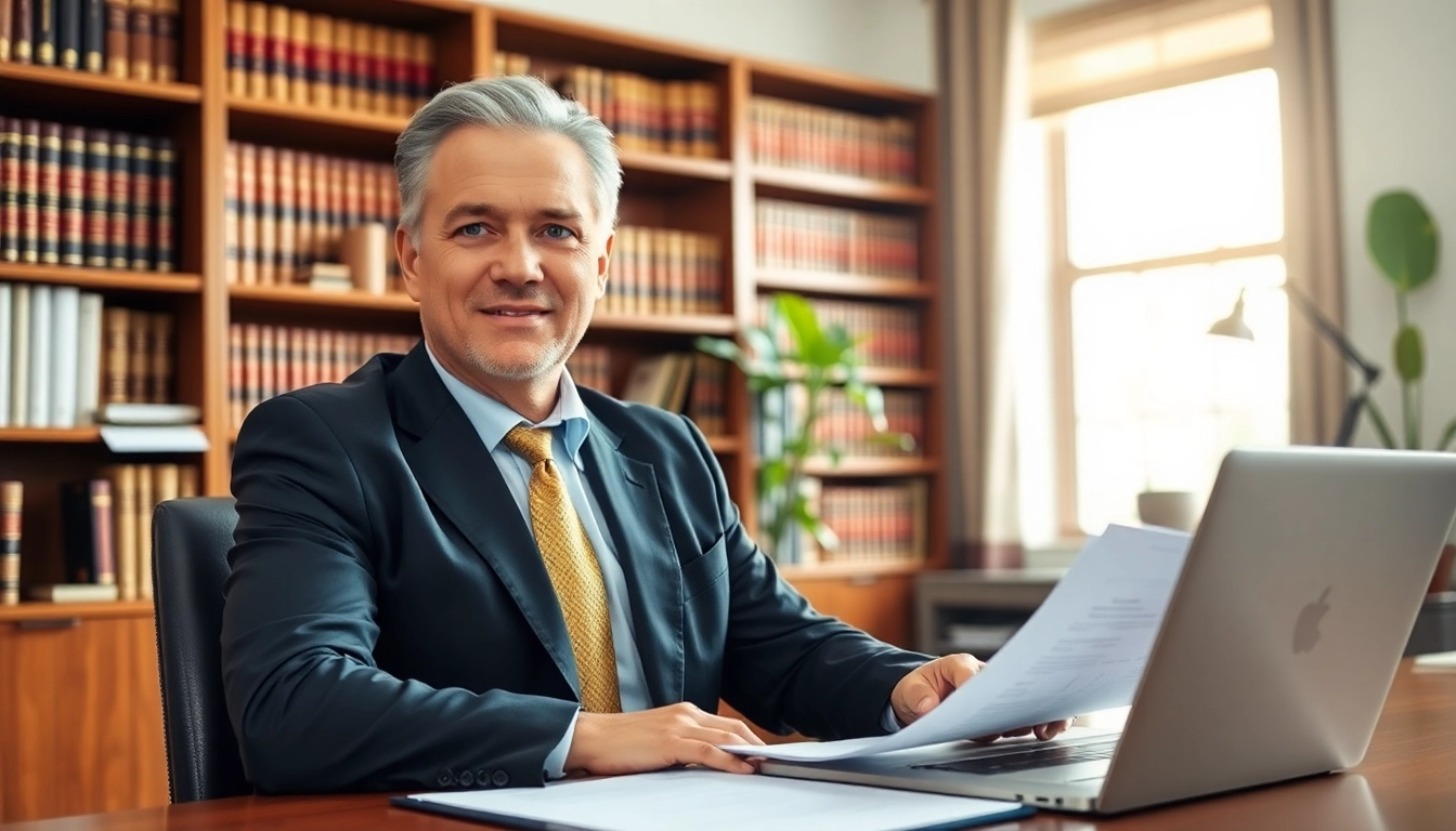 Palm Harbor Divorce Lawyer assisting a client with legal matters in a professional setting.