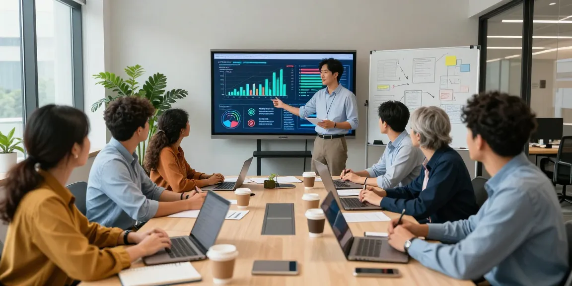 Team collaboration in a modern office workspace, wps下载 showcased through dynamic teamwork and innovative presentation.