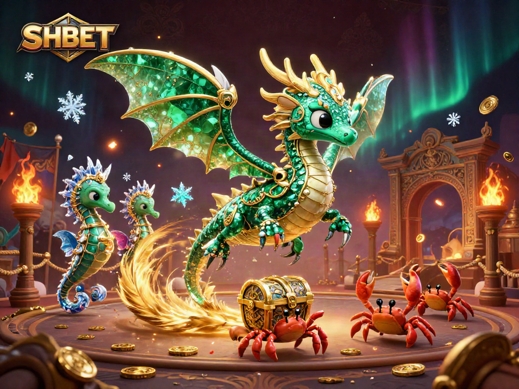 Experience thrilling SHBET action with sea creatures and treasures in an epic casino scene.