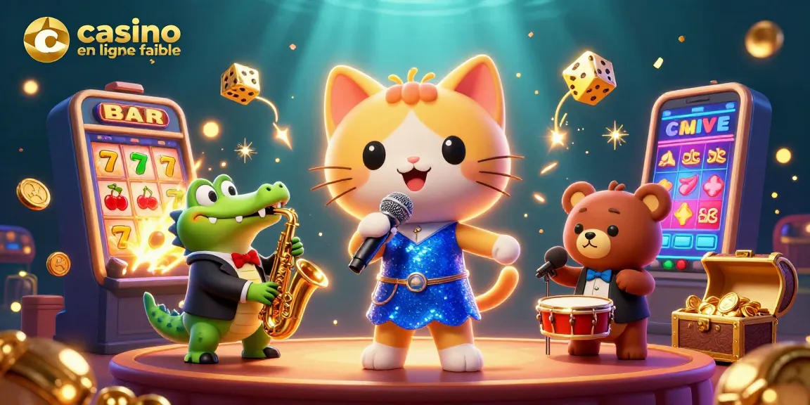 Jouez sur un casino en ligne fiable avec un chat chanteur, un crocodile saxophoniste et un ours batteur.
