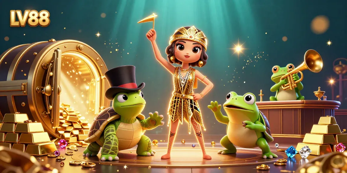 Experience thrilling action at LV88 with vibrant 3D characters and dazzling casino treasures.