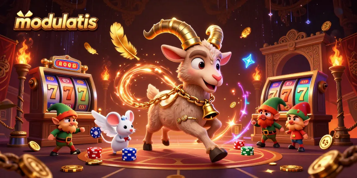 Menangkan permainan slot gacor di modulatis dengan Krampus yang beraksi, mouse dan elf yang mencuri chip poker.