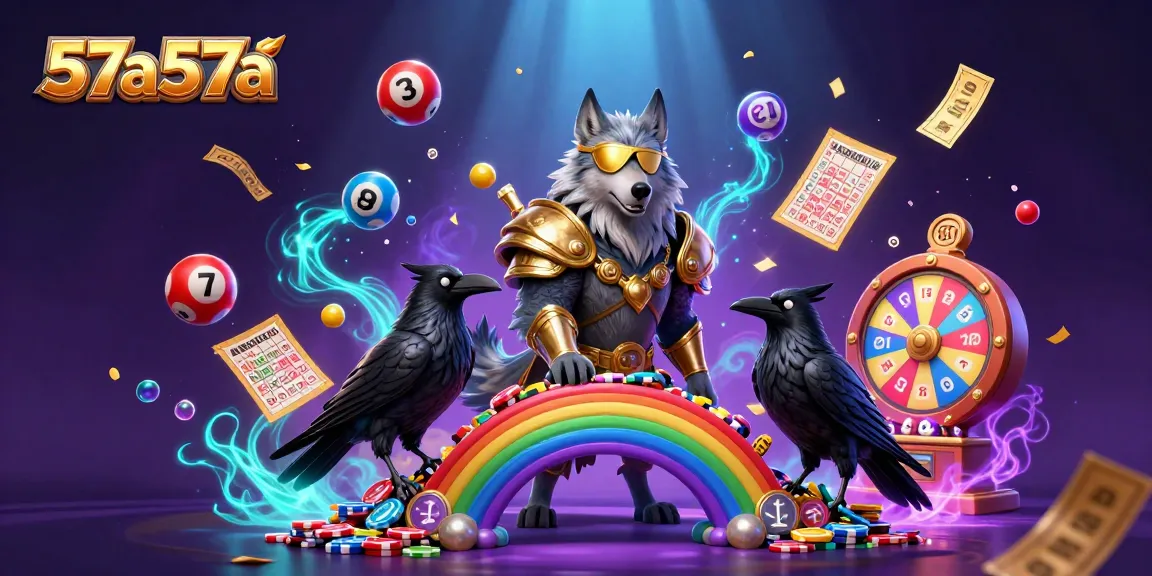 Experience the vibrant world of 57a57a with a Norse-themed lottery scene featuring Odin and dynamic gaming elements.