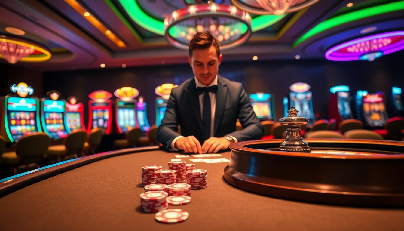 Experience the thrill of gaming action at https://slvip1.com.ph/ with vibrant poker tables and exciting slot machines.