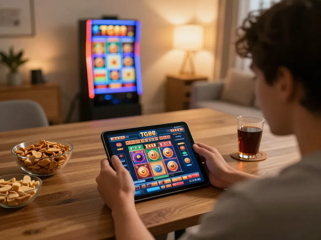 Engage in thrilling online slots at TG88, showcasing vibrant graphics and user-friendly interface