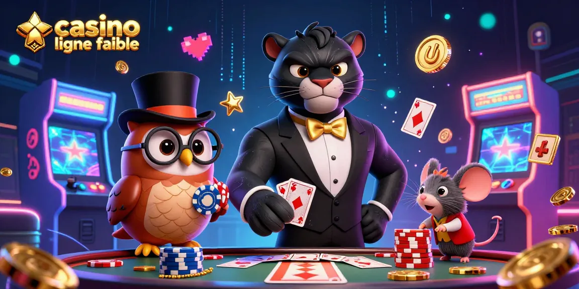 Création d'une scène animée de casino en ligne fiable avec une panthère élégante distribuant des cartes.