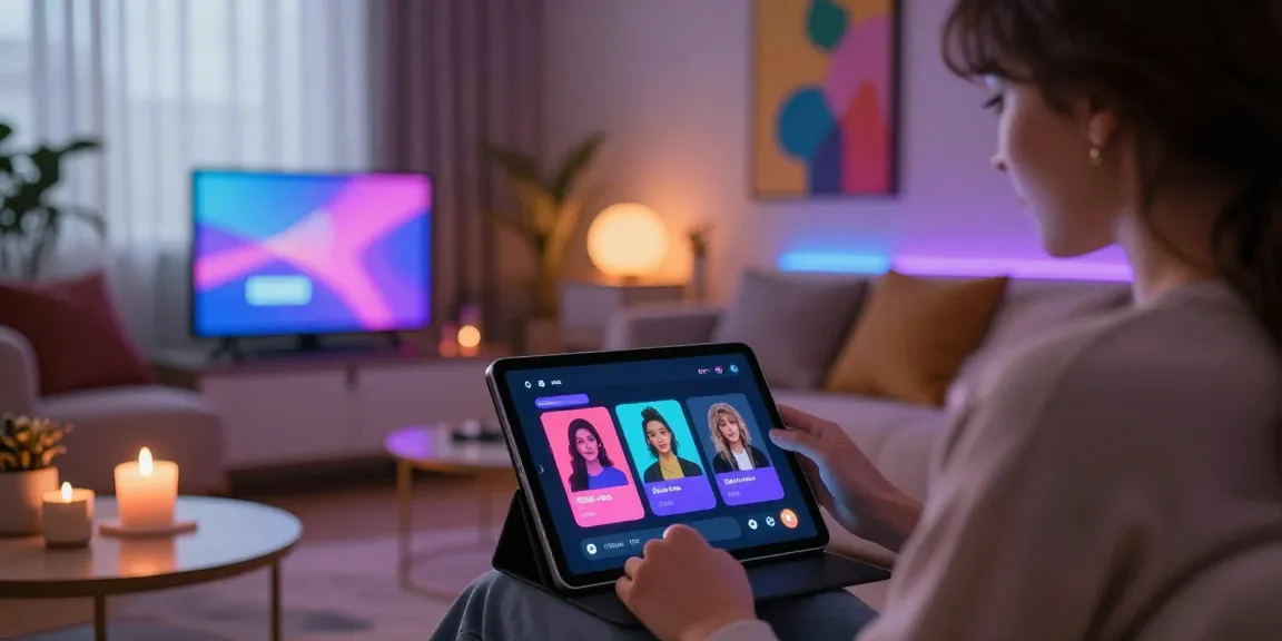 Engaging in NSFW AI character chat interaction, showcasing modern digital experience.