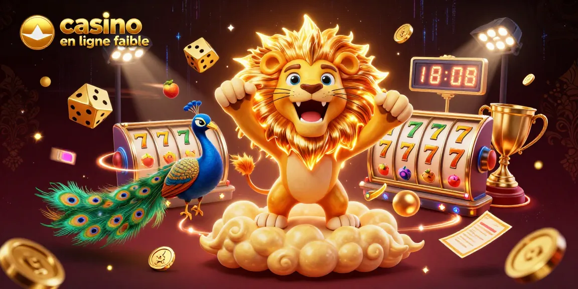Jouez sur un casino en ligne fiable avec l'illustration d'un lion solaire et des rouleaux de machines à sous éblouissants.
