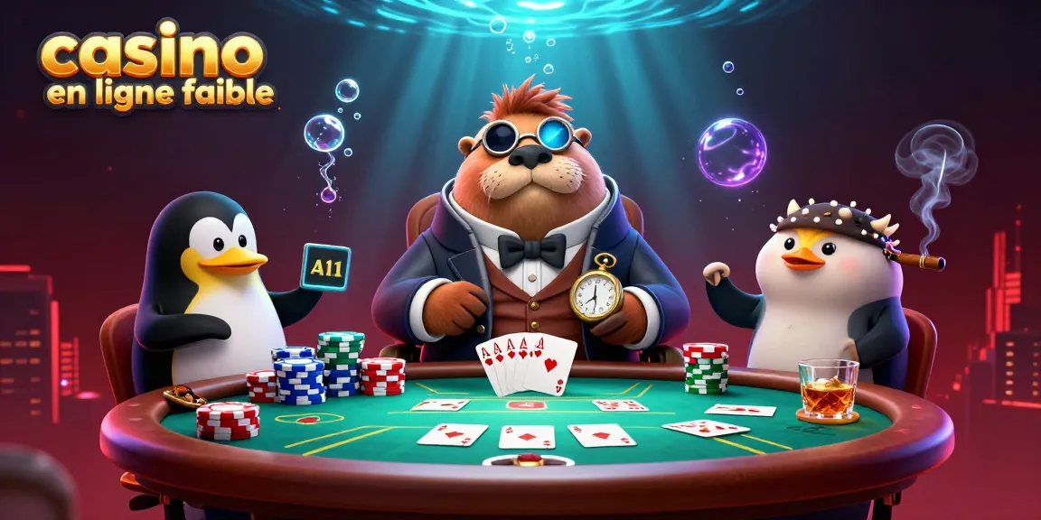 Jouer au poker avec un morse et un poisson-globe à un casino en ligne fiable sous l'eau