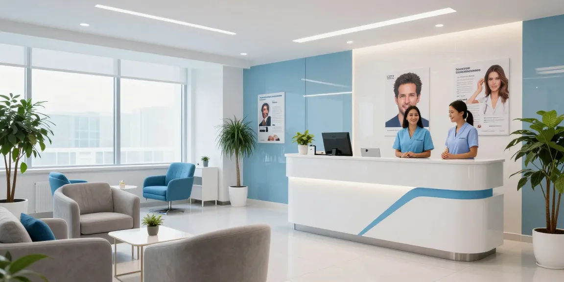 Hair transplant Istanbul consultation at a welcoming healthcare clinic with professional staff.