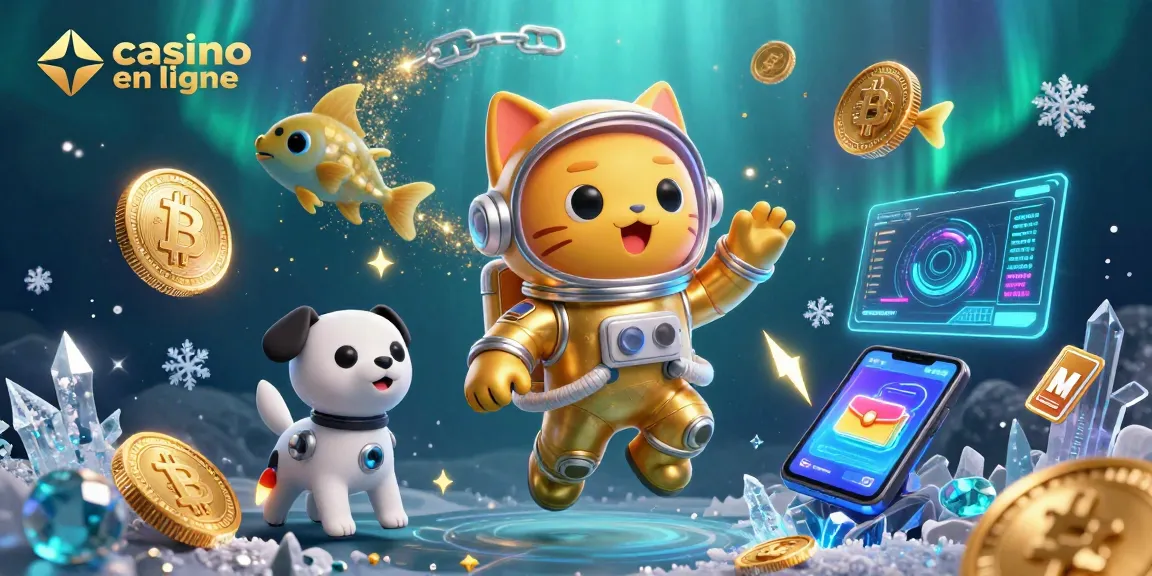Gagnez sur le casino en ligne avec l'astronaute et son compagnon robot sur fond intergalactique.