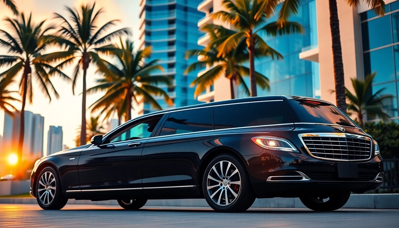 Experience a luxurious Miami limo ride showcasing style and elegance in the city.
