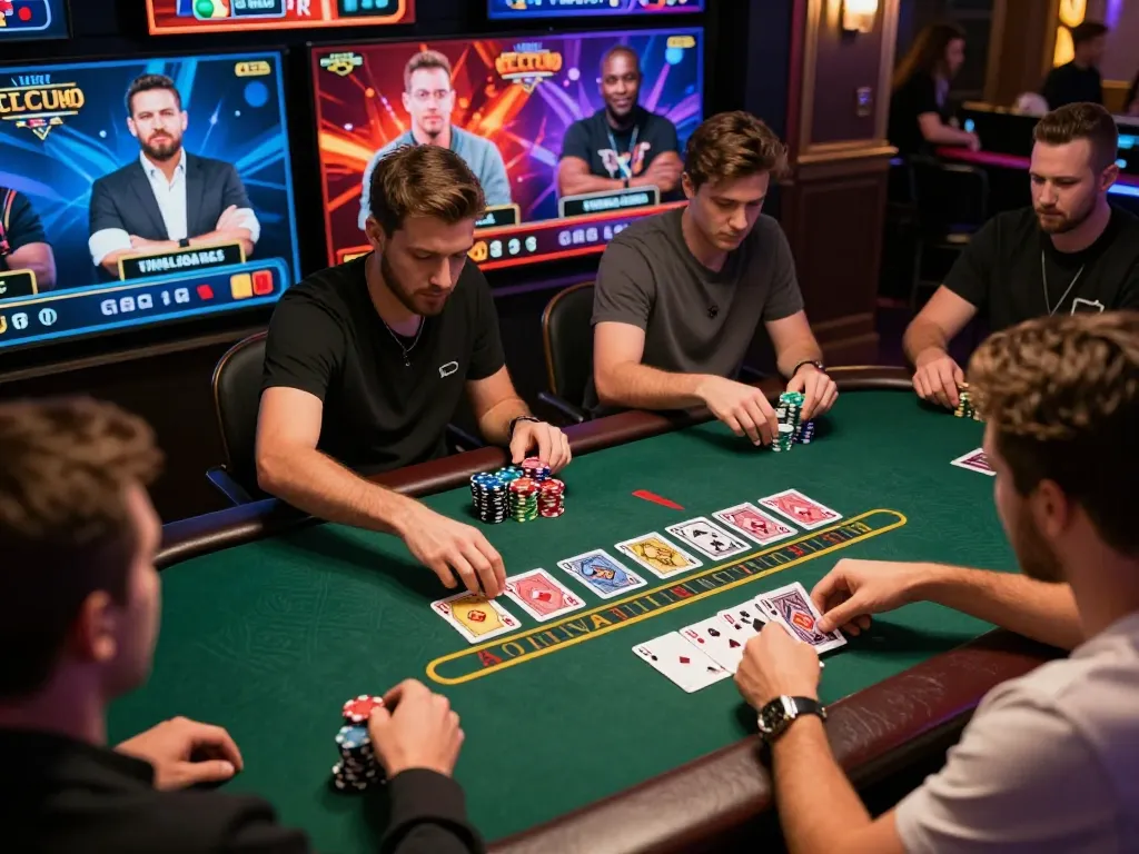 Engaging online blackjack action at hitclub9 with players placing bets and winning hands.