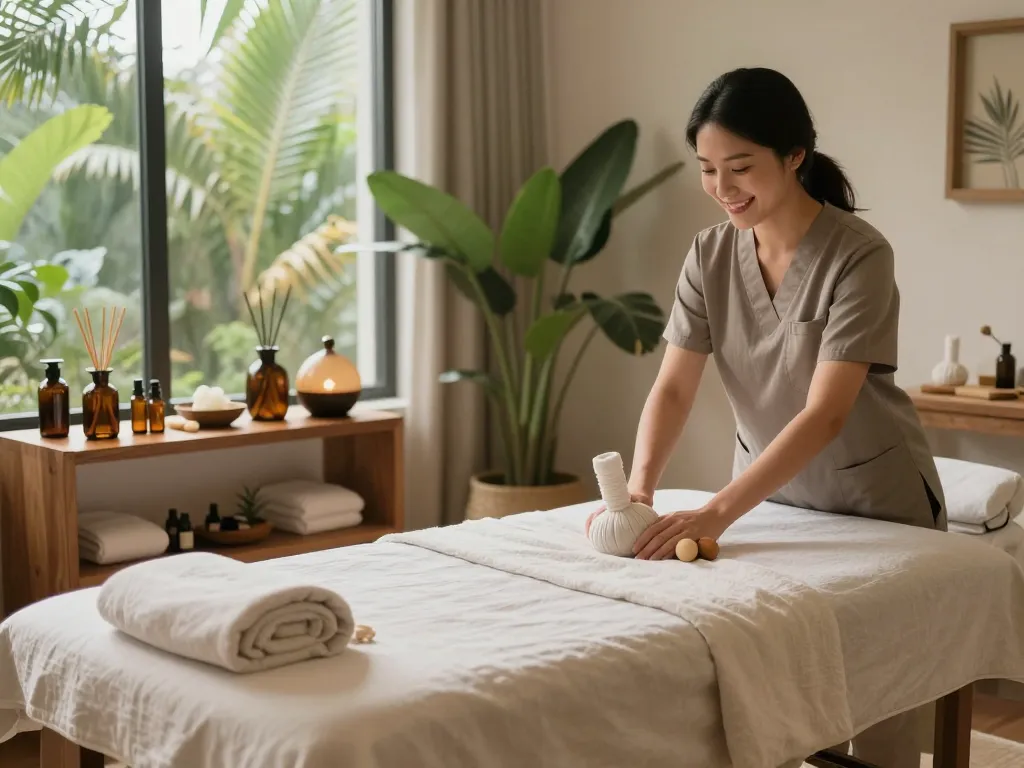 Relaxing 부전동마사지 therapy room with natural light and calm atmosphere