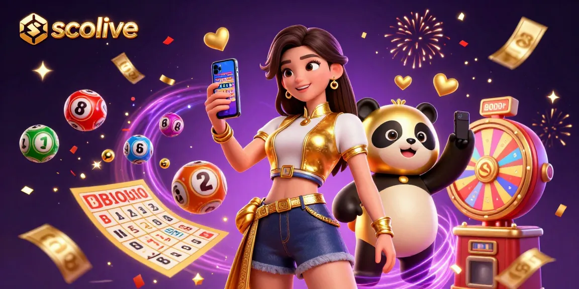Experience the lively atmosphere of Socolive with dynamic lottery elements and engaging characters.