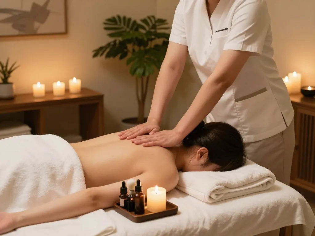 삼산동마사지 session in a relaxing spa with a skilled therapist.