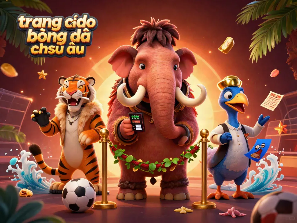 Trang cá độ bóng đá châu âu với những nhân vật hoạt hình 3D đặc sắc trong không gian sôi động.