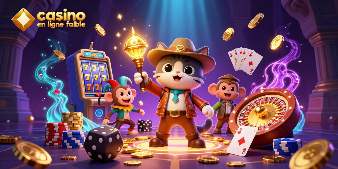 Illustration dynamique de casino en ligne fiable avec un explorateur et des trésors ludiques.