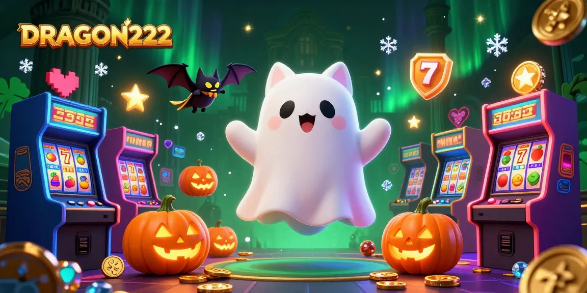 Experience the thrill of winning with DRAGON222, where vibrant slot machines and playful characters collide.