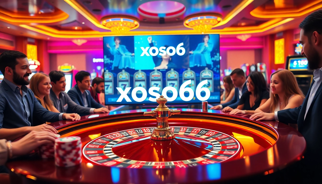 Betting at xoso66 casino with vibrant atmosphere and engaging games.
