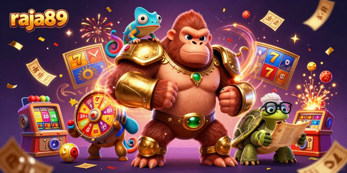 Engage with raja89 by immersing in vibrant slot games featuring colorful casino elements.