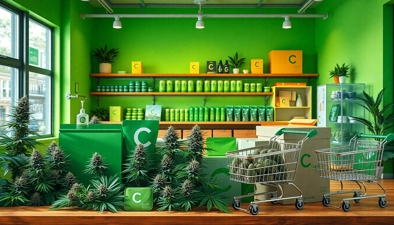 Showcase weed uk for sale with vibrant cannabis products in an inviting online shop.