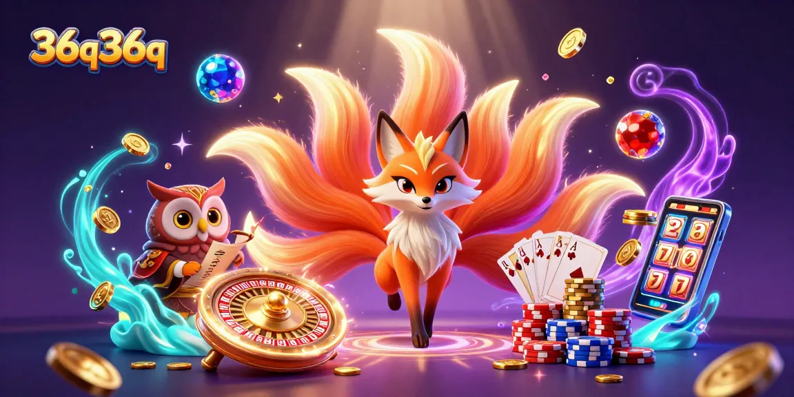 Experience the magic of 36q36q with a vibrant casino scene featuring glowing characters and dynamic game elements.