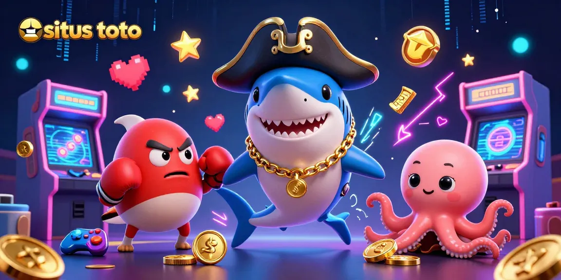 Splash into situs toto excitement with our vibrant 3D pirate-themed illustration showcasing adventurous gaming elements.
