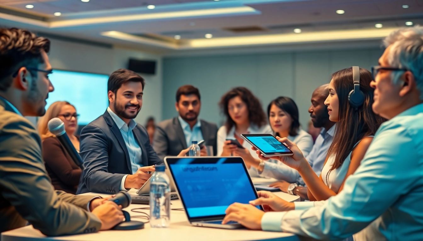 Real-time ai interpretation service in action at a professional conference