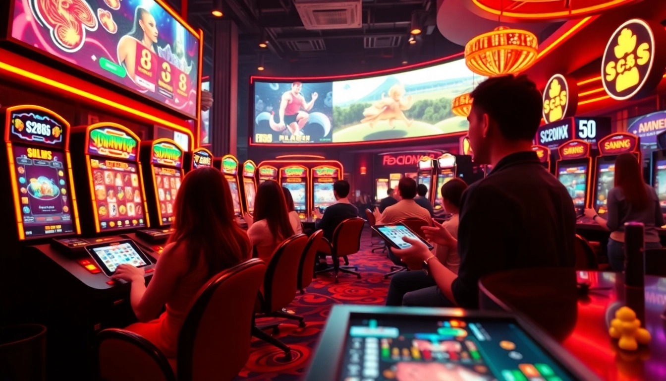 Exciting online gaming scene from SC88 platform showcasing casino games and vibrant atmosphere