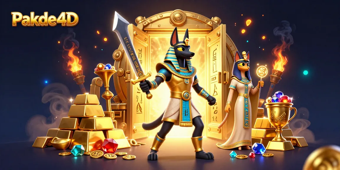 Experience thrilling gameplay at Pakde4D, where an ancient Egyptian warrior and sacred cat lead to treasures.