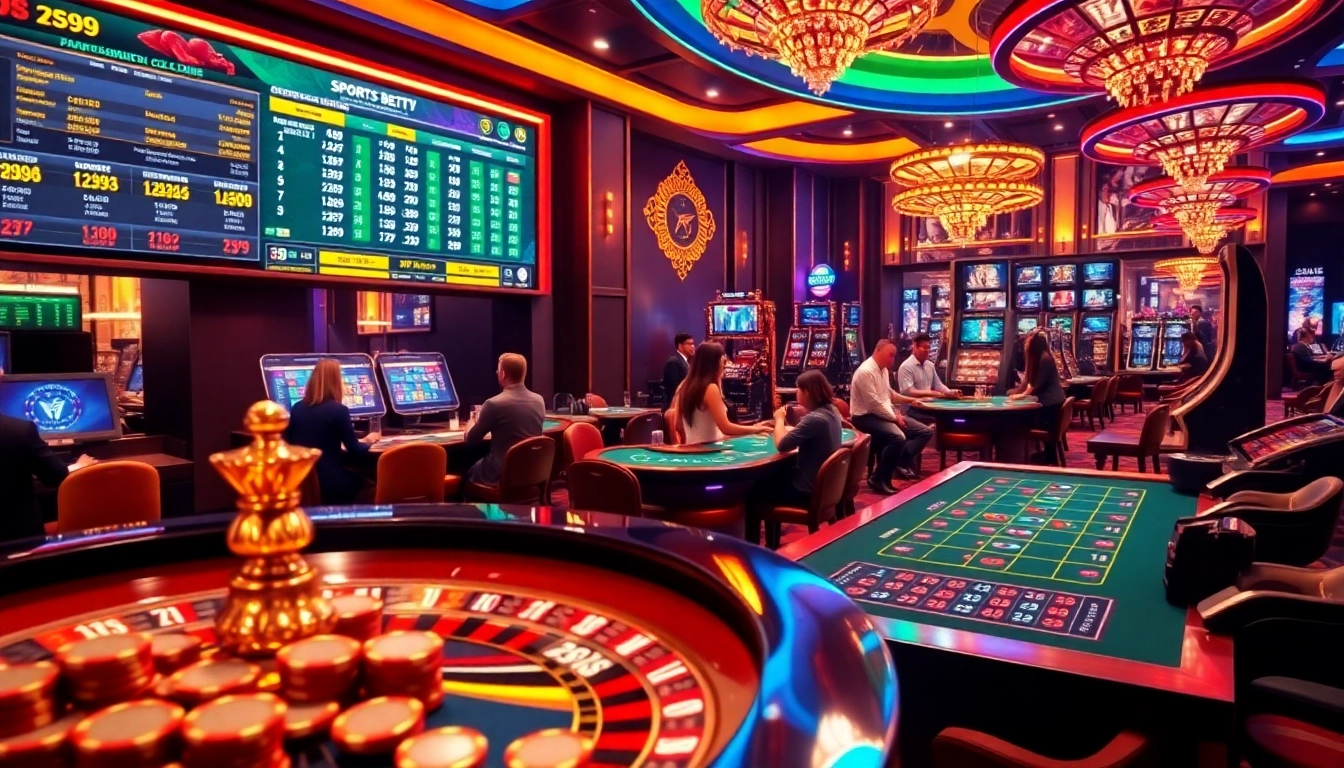 Players enjoying exciting games at PS99's vibrant casino interface with roulette and poker chips.