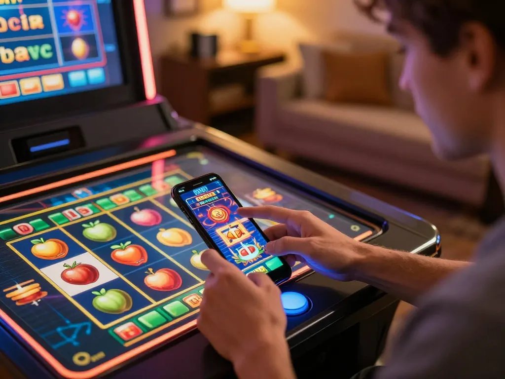 Engaged player experiencing thrilling gameplay at slot-gacor2026 online casino on their mobile device