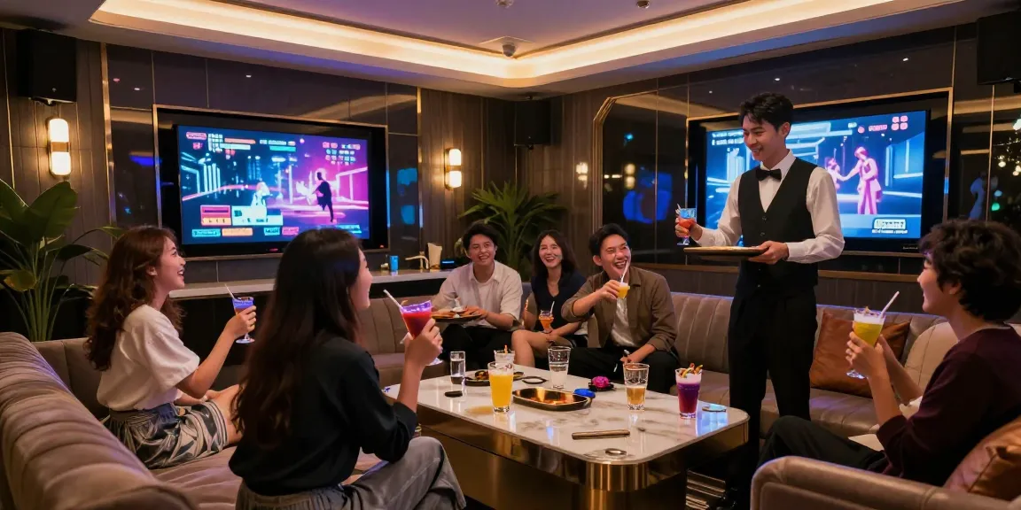 강남쩜오에서 즐거운 저녁을 보내는 고객과 전문 직원의 모습