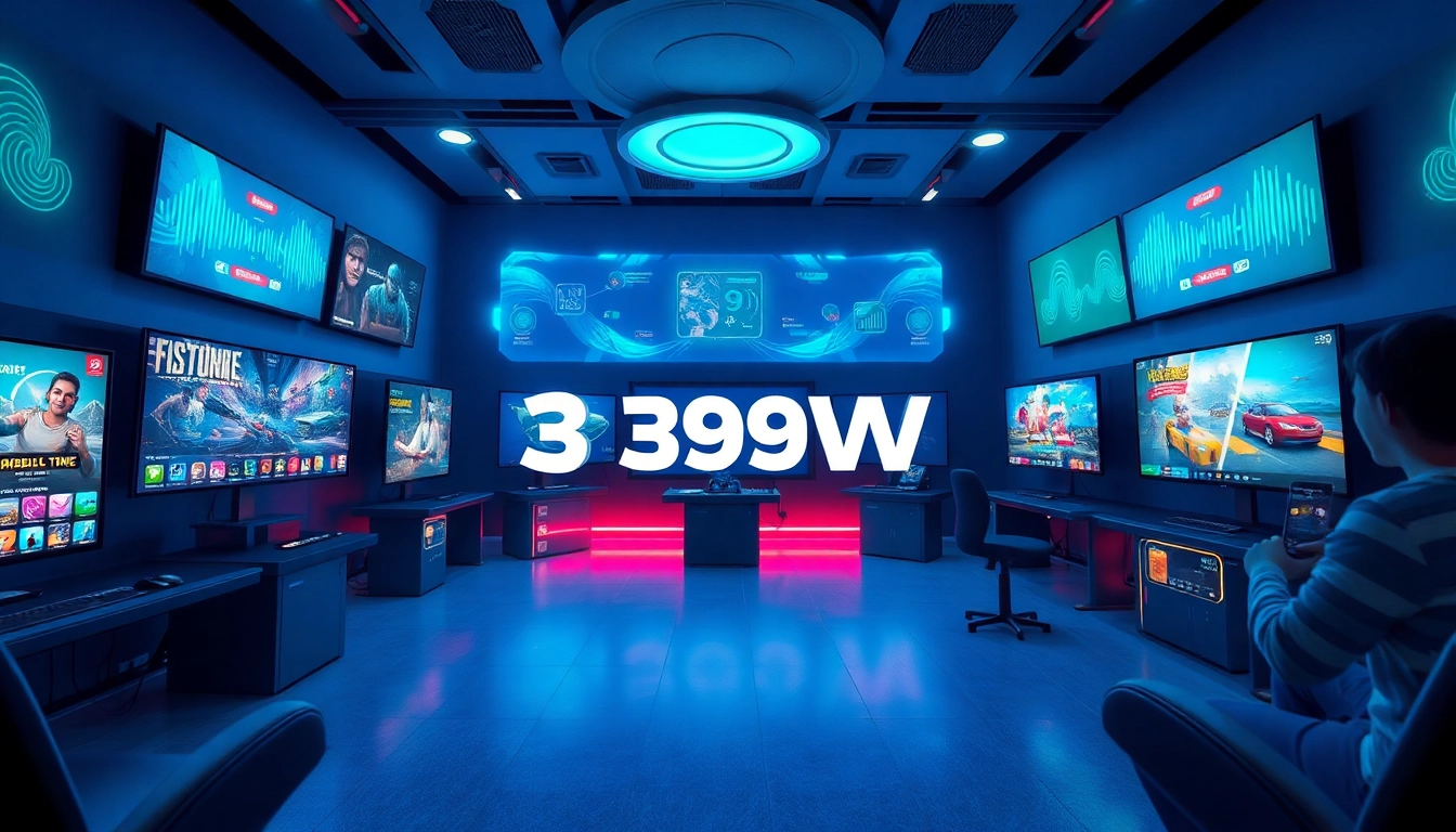 Interactive digital gaming environment showcasing 399W's innovative online platform.