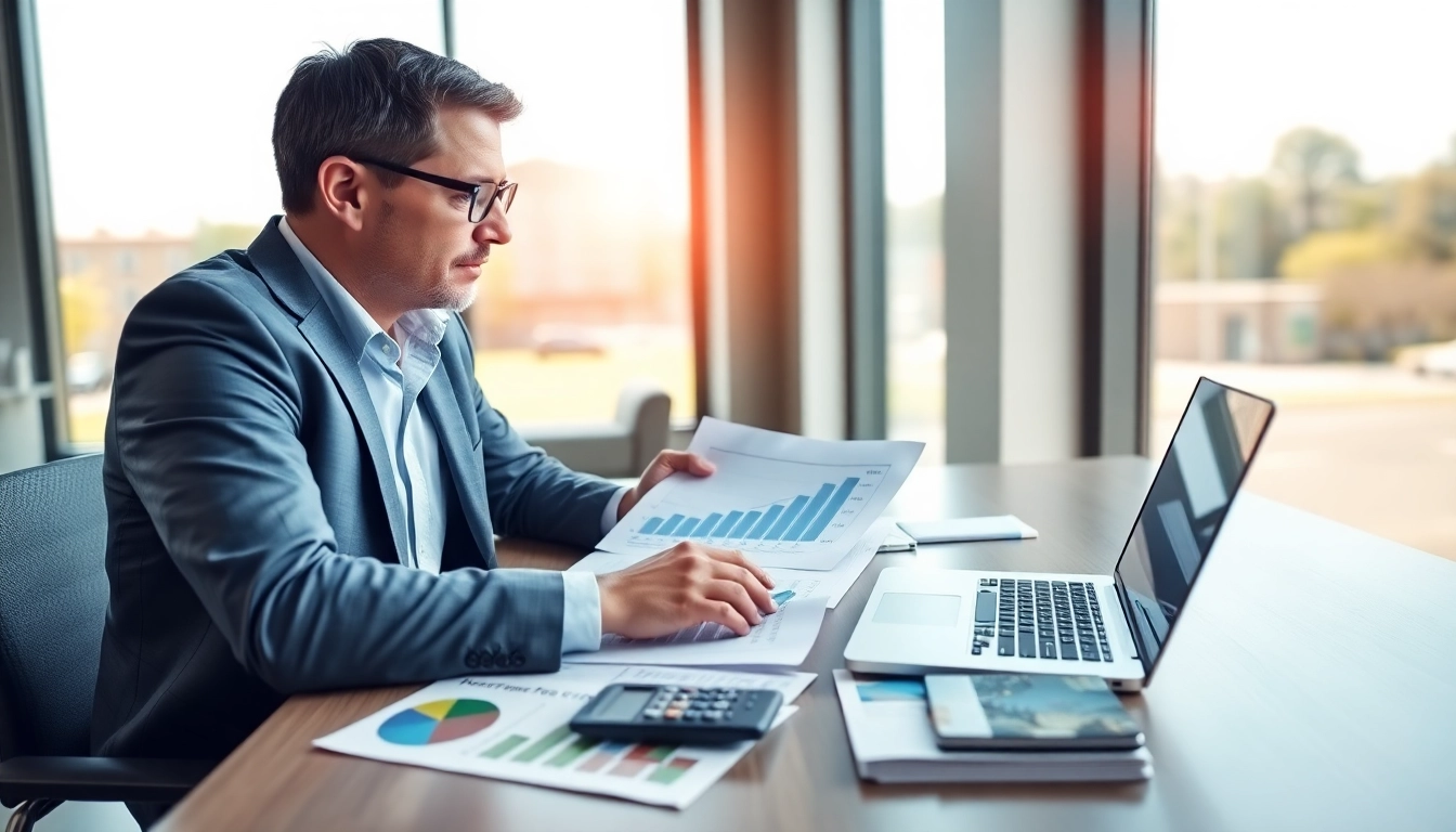 Analyze interest rates today presented by a financial advisor in an office environment.