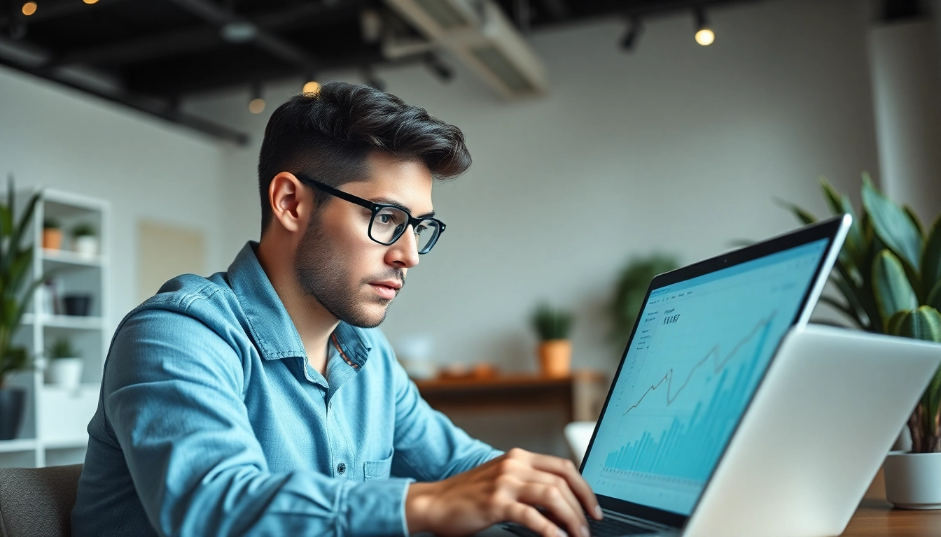 SEO specialist nz analyzing data in a modern workspace for optimal performance.