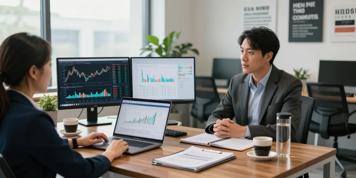 Financial consultancy at https://factors.org.uk showcasing collaboration and analysis in a modern office.