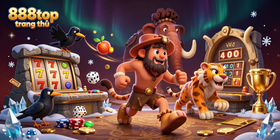 Experience thrilling games at 888top trang chủ with a prehistoric casino adventure featuring lively characters and dynamic elements.