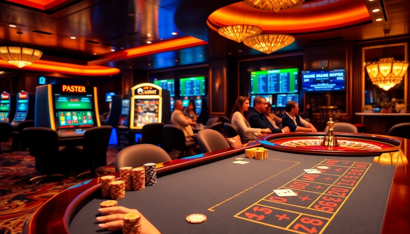 S8 casino players celebrate a winning hand at a vibrant poker table, showcasing excitement and luxury.