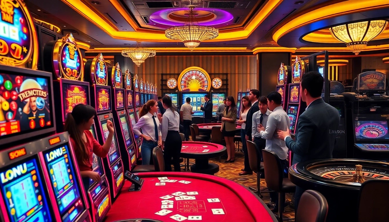 Experience thrilling gaming with slots777 and vibrant slot machines at a luxury casino.