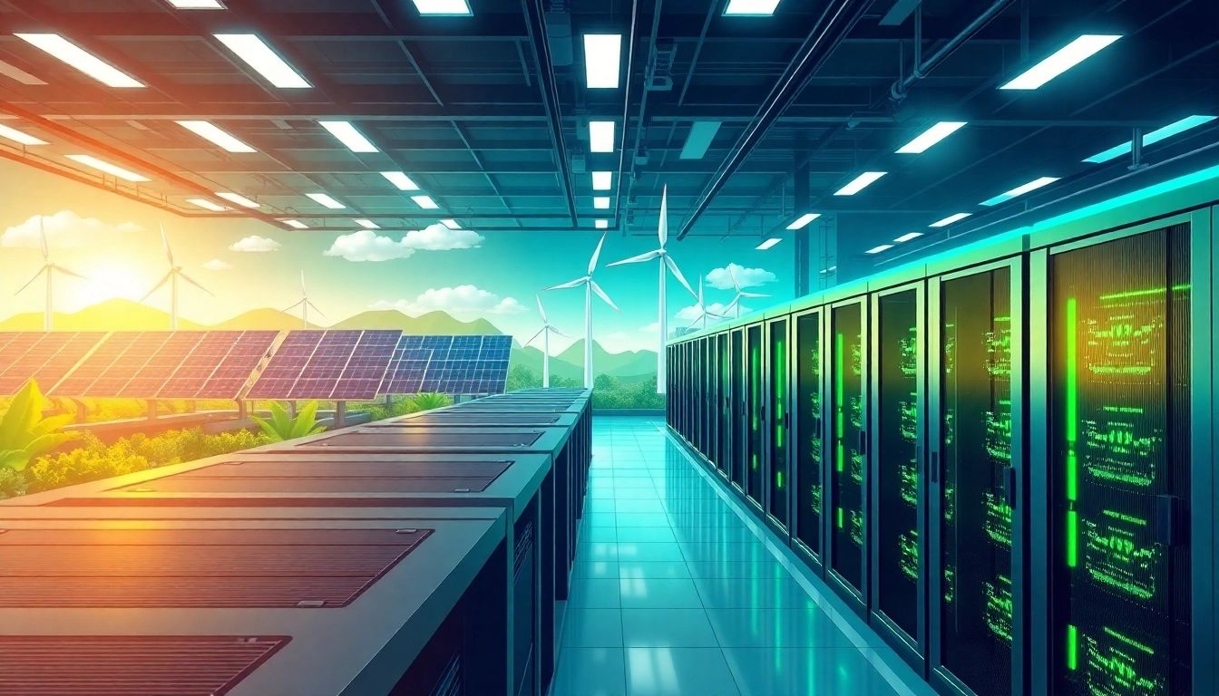 Innovative crypto mining facility leveraging renewable energy sources.