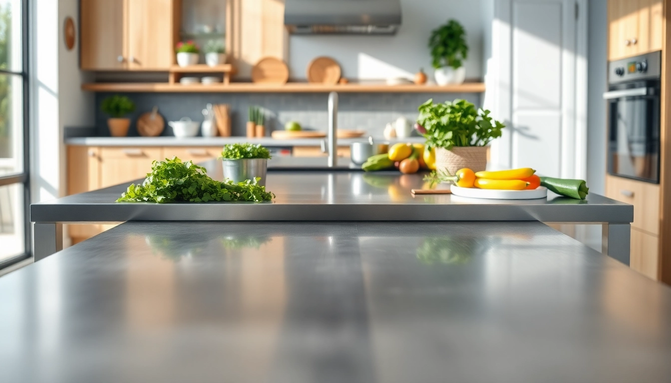 Enhance your cooking space with a stylish steel table for kitchen featuring a polished finish and vibrant decor.