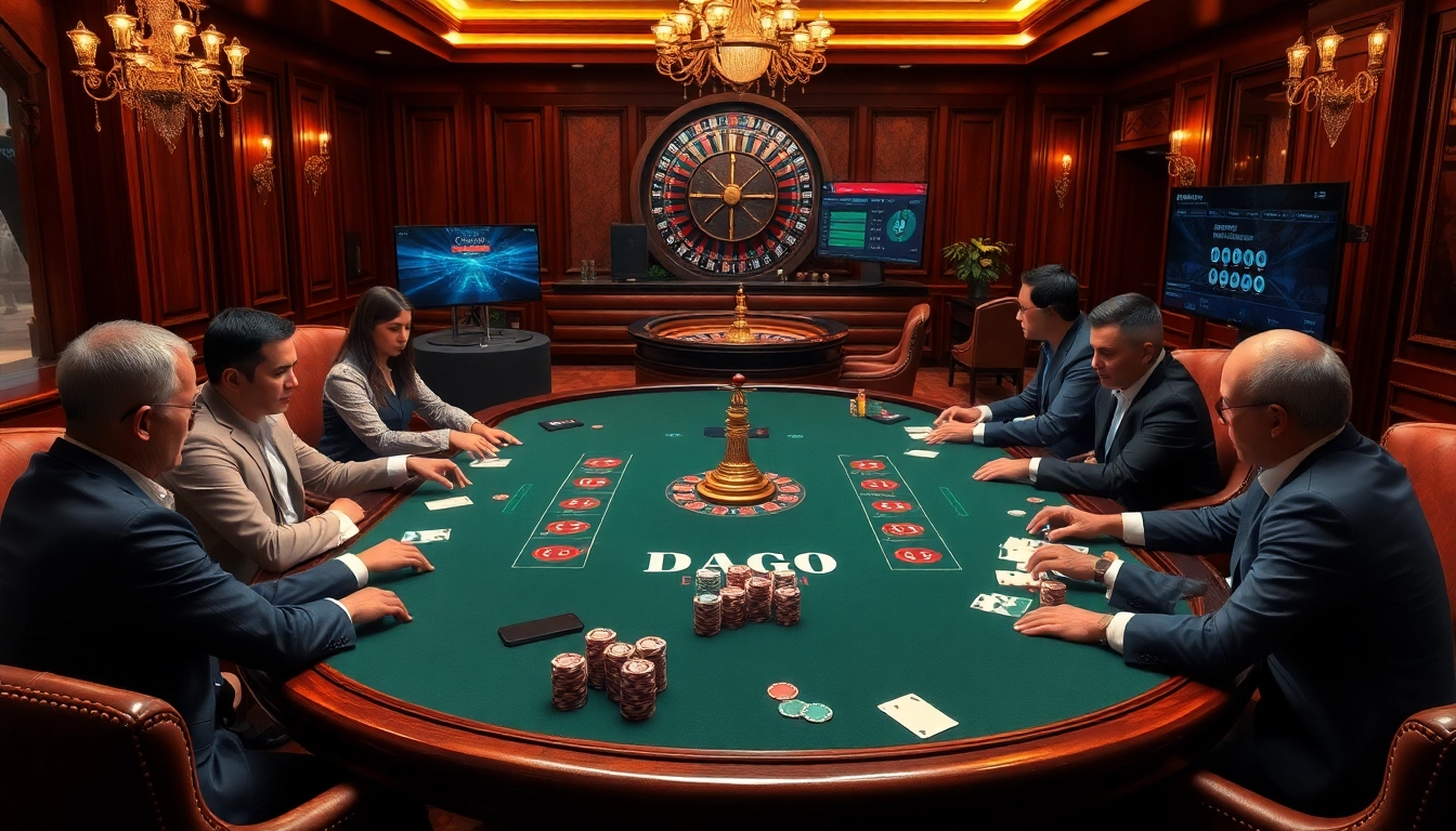 Daga-themed casino action showcasing intense poker strategy and gameplay.