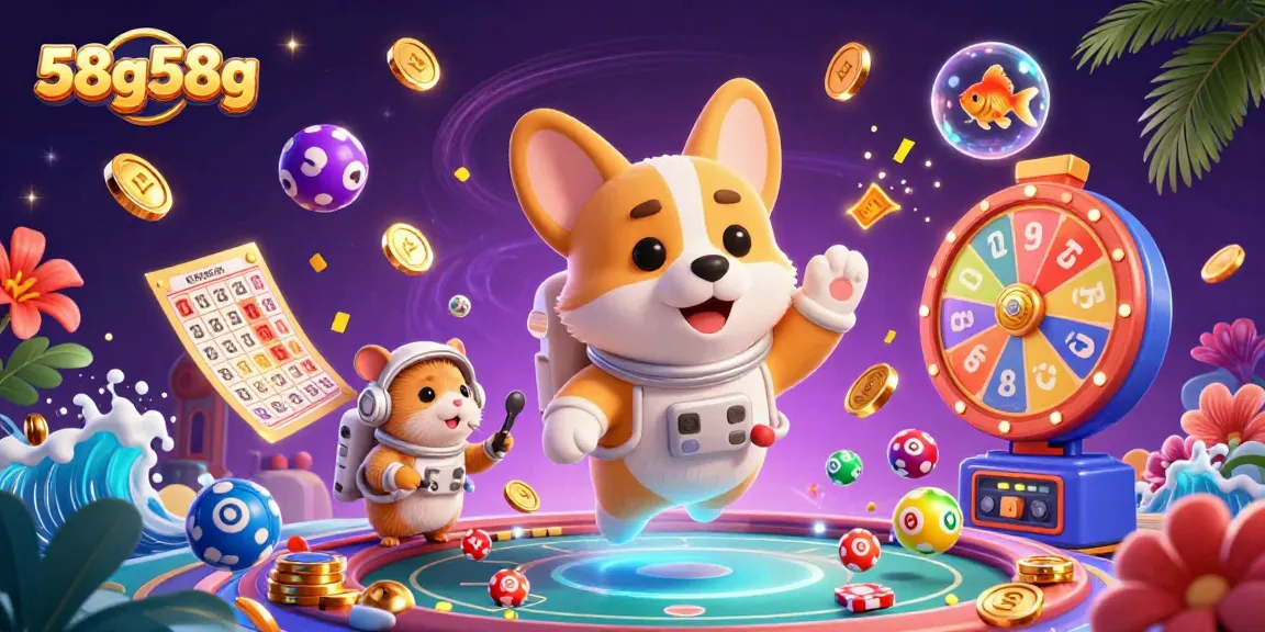 Aposte com diversão no 58g58g enquanto um corgi astronauta flutua em um cassino espacial.
