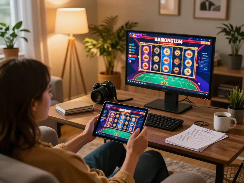 Engage in online casino gaming with ทางเข้า m101 seamlessly on your tablet in a cozy living room setting