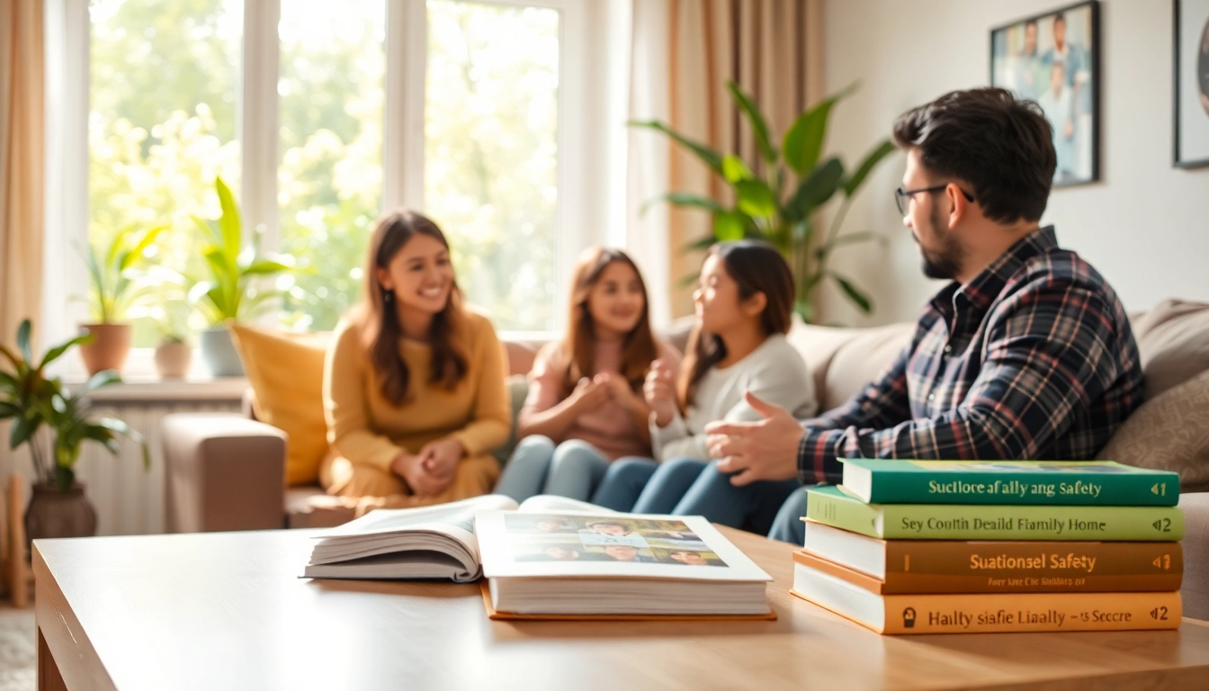 Families discussing safety in a cozy setting on https://sicherlebensraum.de