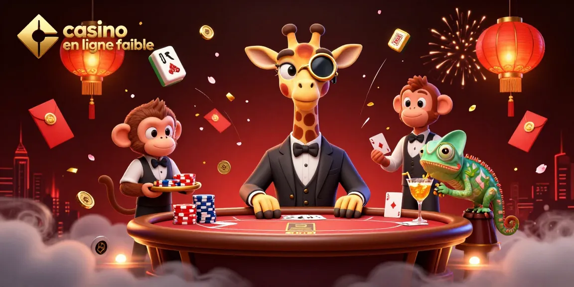 Profitez de l'atmosphère d'un casino en ligne fiable avec une élégante girafe au poker.
